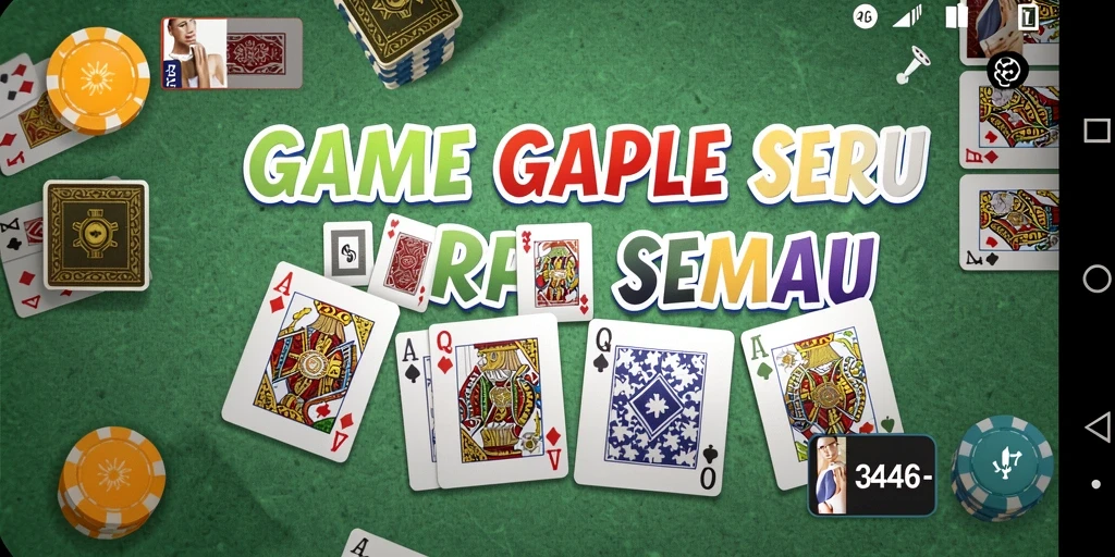 Tampilan gameplay Gaple yang menarik di 3446.