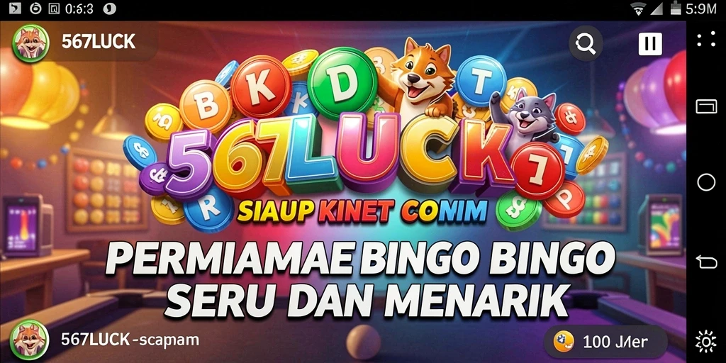 Tampilan utama gameplay Bingo di 567LUCK yang penuh aksi.