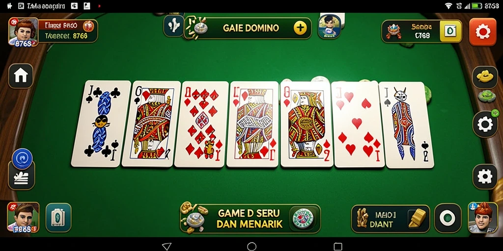 Tampilan seru gameplay Domino di 8768
