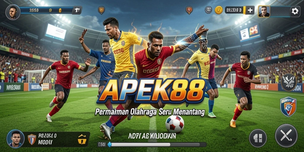 Tampilan gameplay APEK88 dengan aksi olahraga seru.