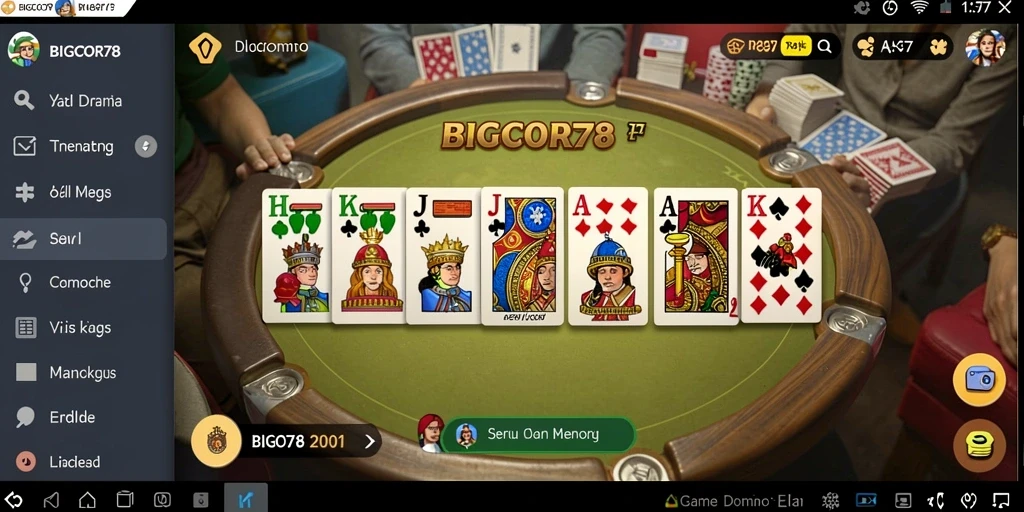 Screenshot gameplay BIGCOR78 menunjukkan aksi seru di permainan Domino.