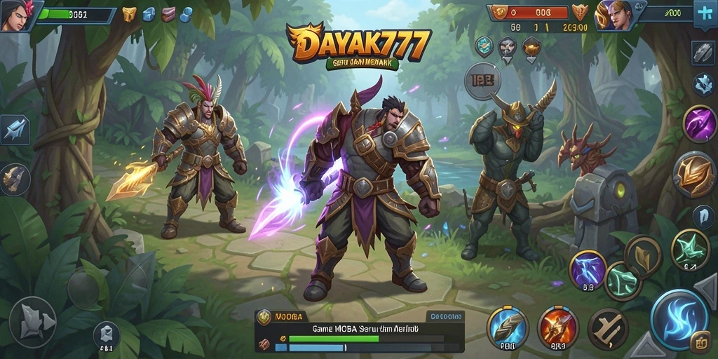 Screenshot gameplay seru dari DAYAK777 yang menampilkan pertempuran epik.