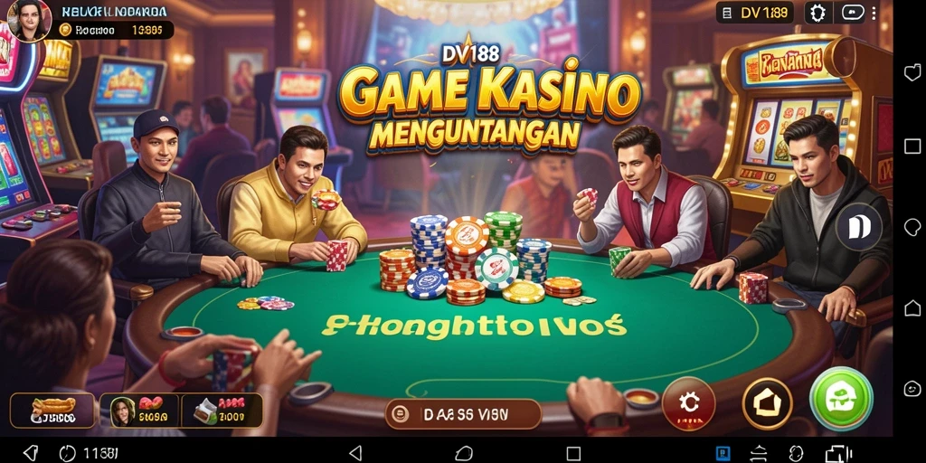 Screenshot gameplay DV188 dengan momen seru di kasino.