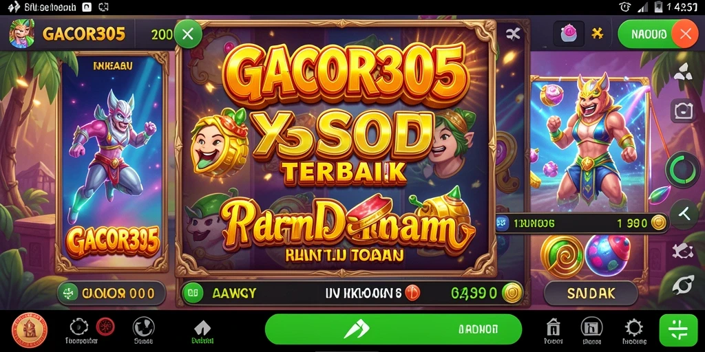 Tampilan gameplay menarik dan penuh warna dari GACOR305