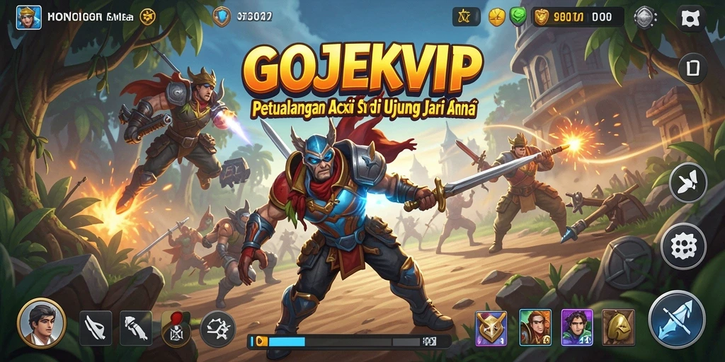 Tangkapan layar gameplay GOJEKVIP menampilkan aksi yang mendebarkan.