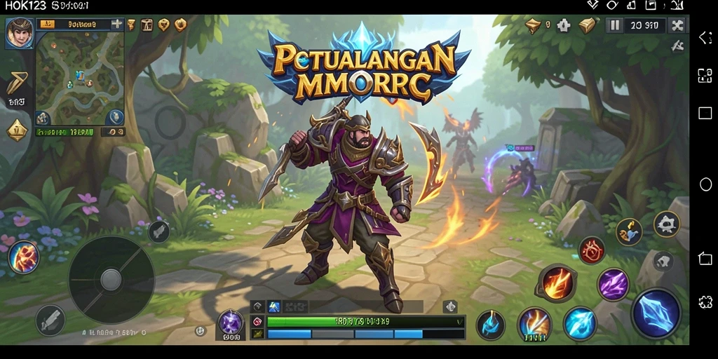 Tangkapan layar HOKI123 menampilkan pertempuran epik dalam dunia MMORPG.