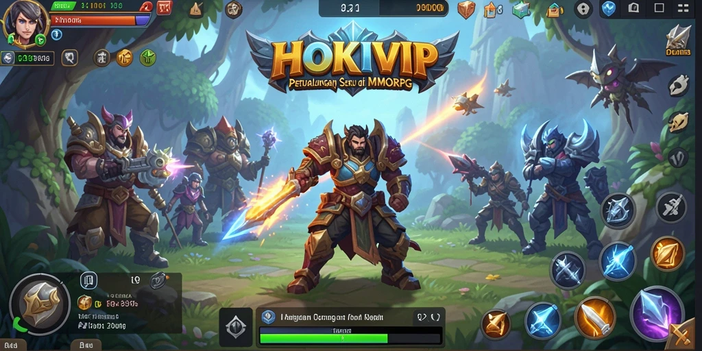 Tangkapan layar gameplay menarik HOKIVIP di dunia MMORPG.