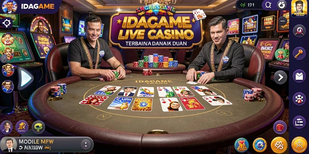 Tampilan gameplay menarik dari aplikasi Live Casino IDAGAME.