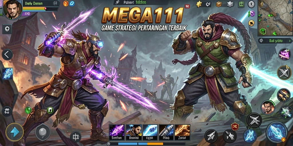 Tampilan gameplay MEGA111 yang mendebarkan dengan strategi SLG.