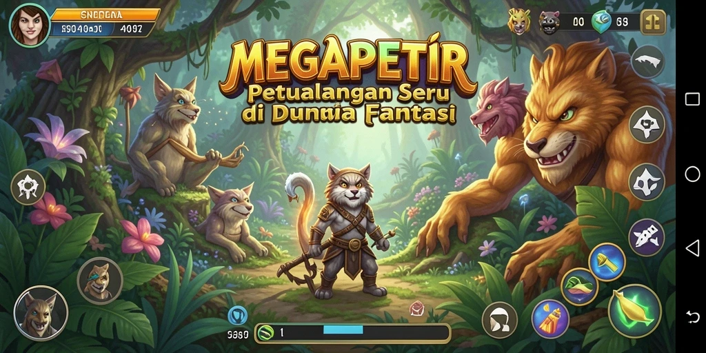 Tangkapan layar MEGAPETIR menampilkan aksi seru di dunia petualangan.