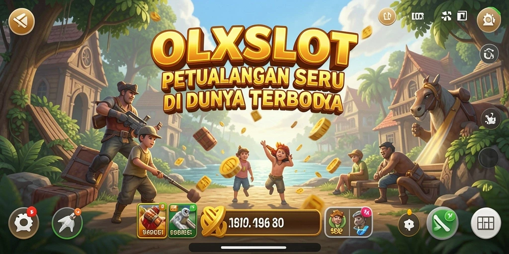 Screenshot gameplay OLXSLOT menunjukkan petualangan seru di dunia terbuka.