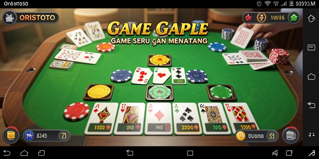 Tampilan gameplay seru Gaple di ORISTOTO.