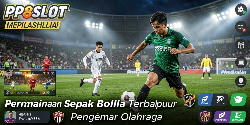 Gameplay menarik dari PP8SLOT menampilkan pertandingan sepak bola yang seru.