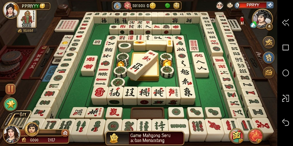 Screenshot gameplay PPRRYY yang menunjukkan tantangan seru Mahjong.