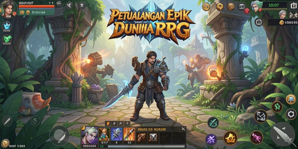 Keseruan gameplay di dunia RPG SD107 dengan grafis yang menawan.