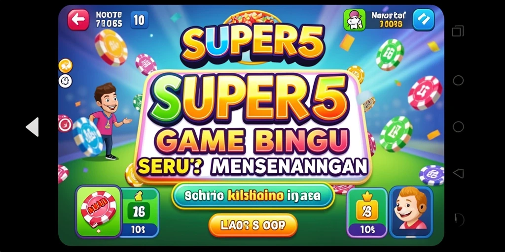 Tampilan gameplay seru dalam permainan Bingo SUPER5.