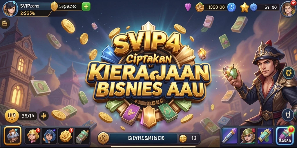 Tampilan gameplay SVIP4 yang menakjubkan dan interaktif dalam membangun bisnis.