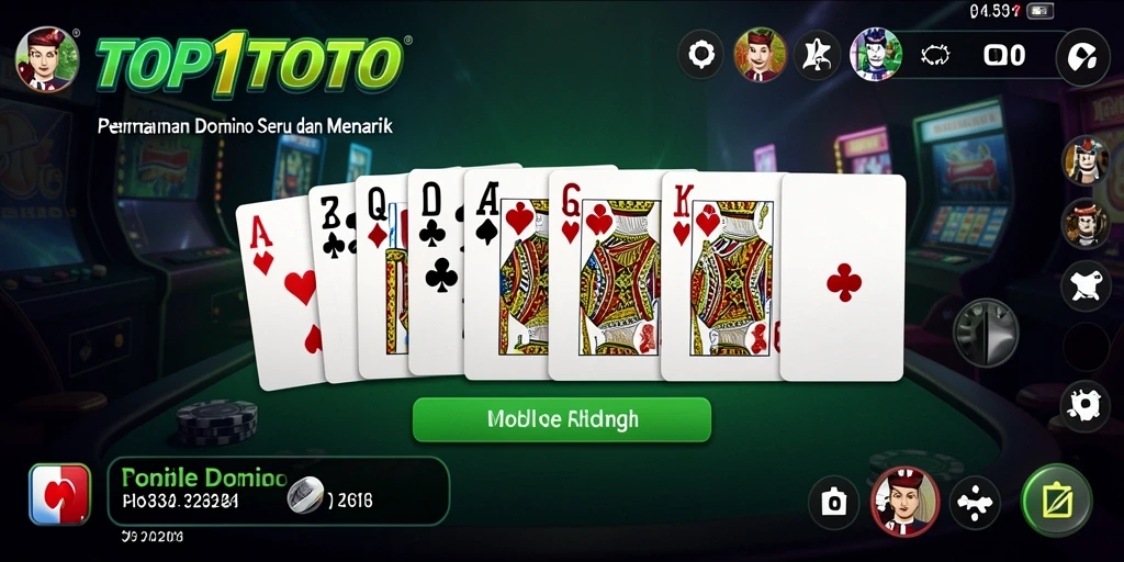 Gameplay seru di TOP1TOTO dengan berbagai mode domino.