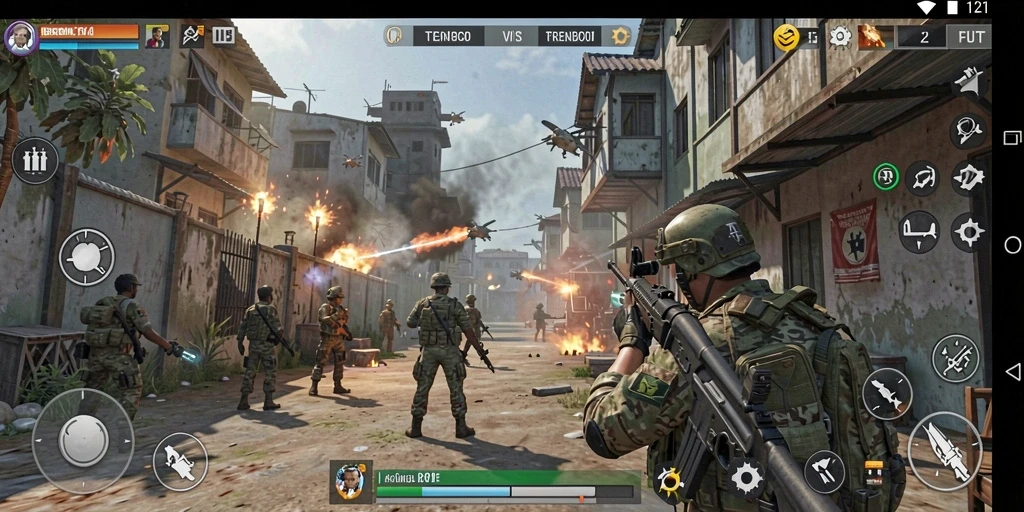 Tampilan gameplay V21 yang menegangkan dan penuh strategi.