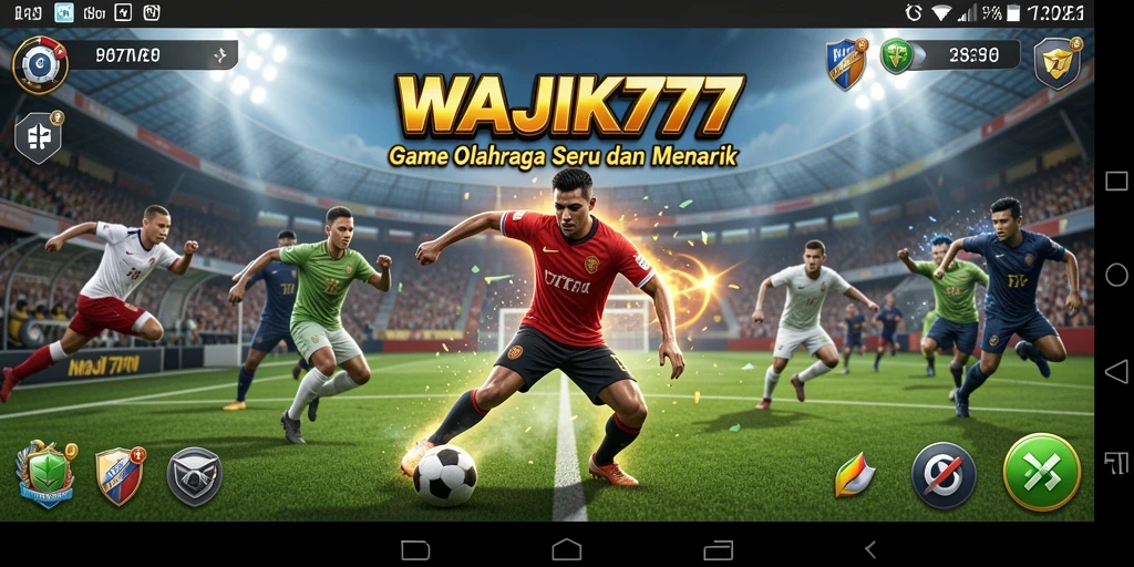 Tampilan gameplay menegangkan dalam WAJIK777 dengan aksi olahraga yang seru.